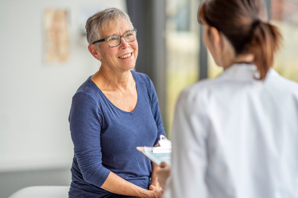 Senior at a Health Check-Up for chronic disease management